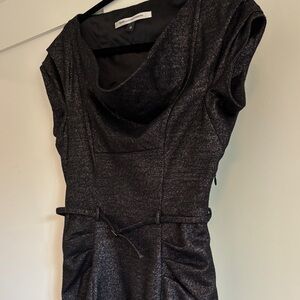 Diane Von Furstenberg Elegant Black sparkle Midi Dress